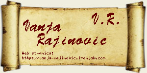 Vanja Rajinović vizit kartica